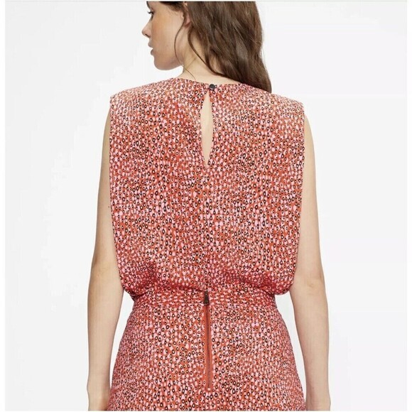 Ted Baker 2 Meika Top US 6 Boxy Sleeveless Strong Shoulder Preppy NEW $130 - Picture 2 of 9